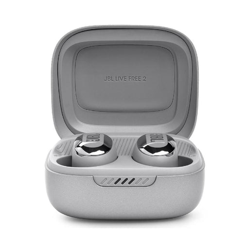 JBL Live Free 2 | Écouteurs intra-auriculaires - 100% Sans fil - Bluetooth - Smart Ambient - Microphones - Argent-Sonxplus St-Georges