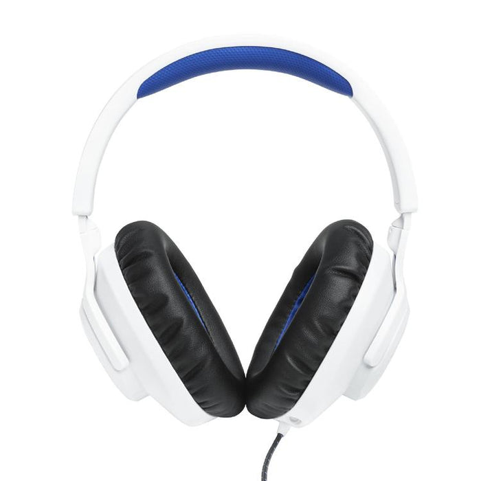 JBL Quantum 100P | Casque de jeu filaire circum-auriculaire - Pour Console Playstation - Blanc/Bleu-Sonxplus St-Georges