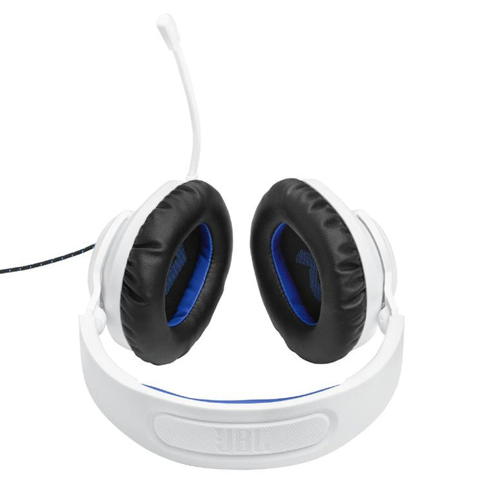 JBL Quantum 100P | Casque de jeu filaire circum-auriculaire - Pour Console Playstation - Blanc/Bleu-Sonxplus St-Georges