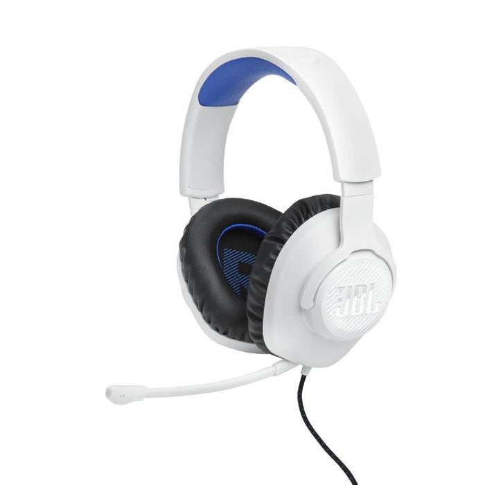 JBL Quantum 100P | Casque de jeu filaire circum-auriculaire - Pour Console Playstation - Blanc/Bleu-Sonxplus St-Georges