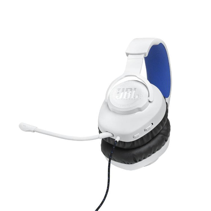 JBL Quantum 100P | Casque de jeu filaire circum-auriculaire - Pour Console Playstation - Blanc/Bleu-Sonxplus St-Georges