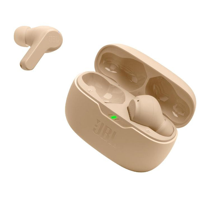 JBL Vibe Beam | Écouteurs intra-auriculaires - Sans fil - Bluetooth - Technologie Smart Ambient - Beige-Sonxplus St-Georges