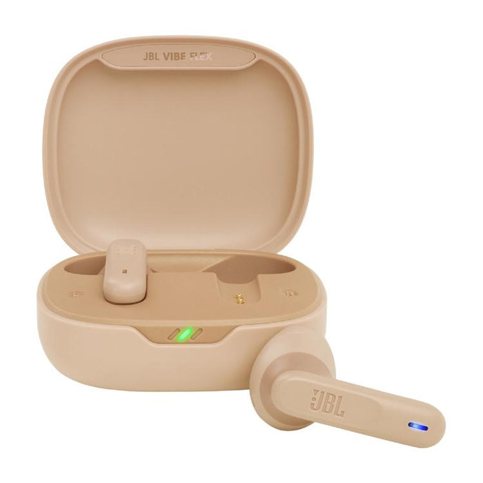 JBL Vibe Flex | Écouteurs intra-auriculaires - Sans fil - Bluetooth - Conception Stick-open - Technologie Smart Ambient - Beige-Sonxplus St-Georges