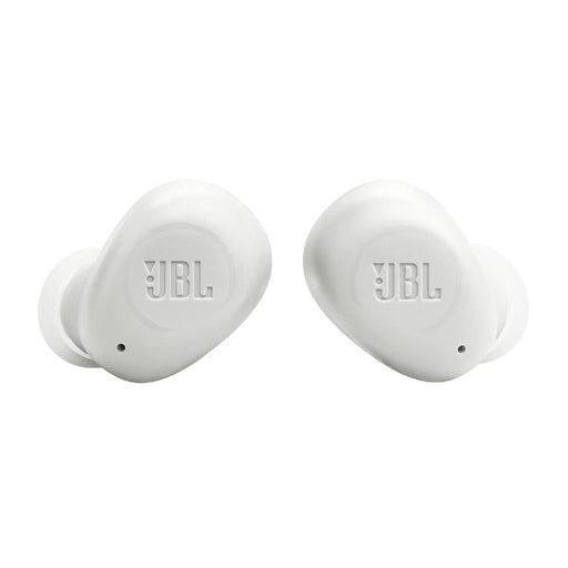 JBL Vibe Buds | Écouteurs intra-auriculaires - Sans fil - Bluetooth - Technologie Smart Ambient - Blanc-Sonxplus St-Georges