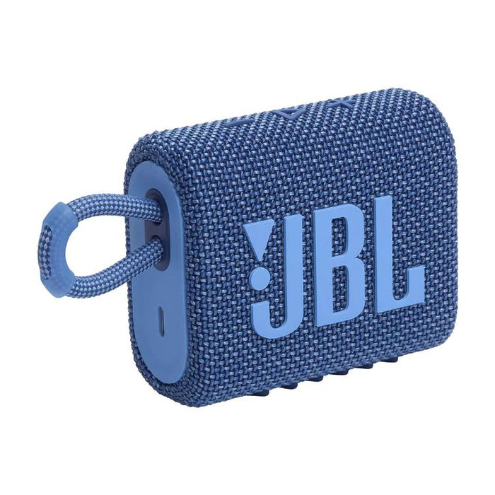 JBL Go 3 Eco | Mini Haut-parleur - Ultra-portable - Bluetooth - IP67 - Bleu-Sonxplus St-Georges