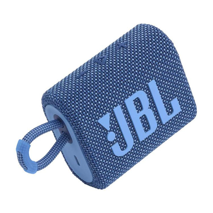 JBL Go 3 Eco | Mini Haut-parleur - Ultra-portable - Bluetooth - IP67 - Bleu-Sonxplus St-Georges