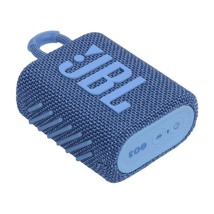 JBL Go 3 Eco | Mini Haut-parleur - Ultra-portable - Bluetooth - IP67 - Bleu-Sonxplus St-Georges