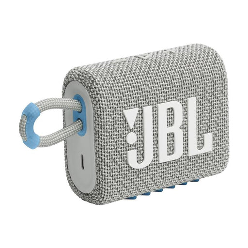 JBL Go 3 Eco | Mini Haut-parleur - Ultra-portable - Bluetooth - IP67 - Blanc-Sonxplus St-Georges