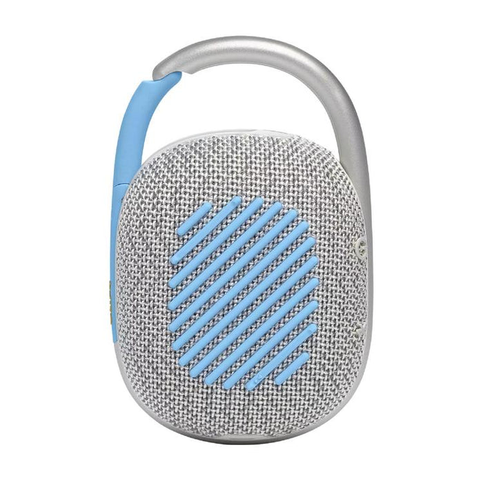 JBL Clip 4 Eco | Haut-parleur - Ultra-portable - Étanche - Bluetooth - Mousqueton intégré - Blanc-Sonxplus St-Georges