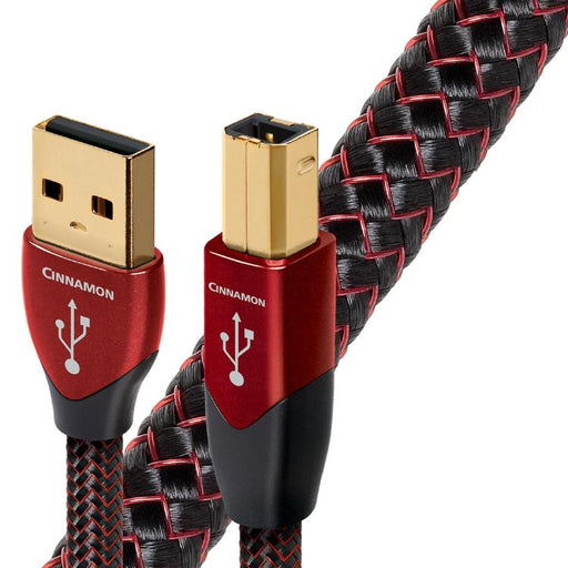 Audioquest Cinnamon | Câble USB A vers USB B - Version USB 2.0 - Conducteur en Argent massif à 1,25% - 1.5 Mètres-Sonxplus St-Georges