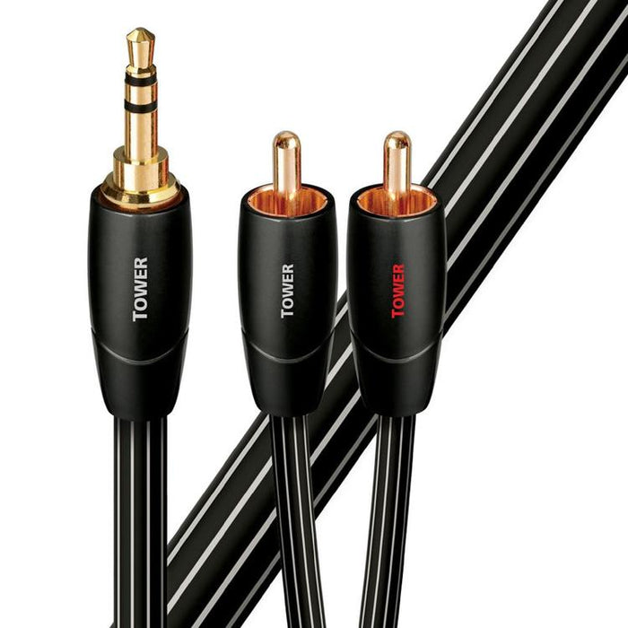 Audioquest Tower | Câbles Jack 3,5mm à RCA - Plaquées Or - 2 Mètres-Sonxplus St-Georges