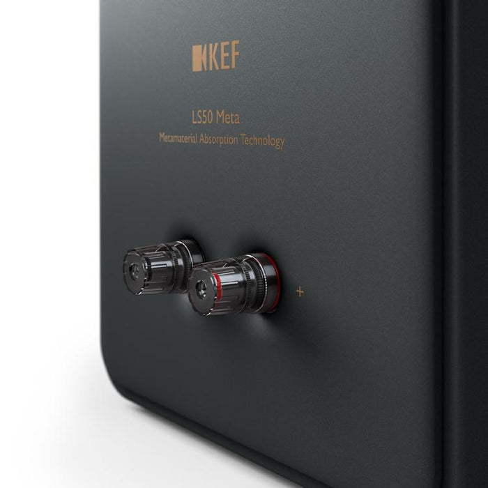 KEF LS50 META | Haut-parleurs HiFi Uni-Q 12e génération - Bass reflex 2 voies - Technologhie d'absorption Metamaterial - Noir Carbone - Paire-Sonxplus St-Georges