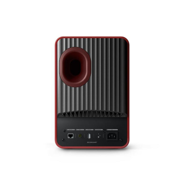 KEF LS50 WIRELESS II | Haut-parleurs HiFi Sans fil - Absorption des métamatériaux - Rouge Crimson - Paire-Sonxplus St-Georges