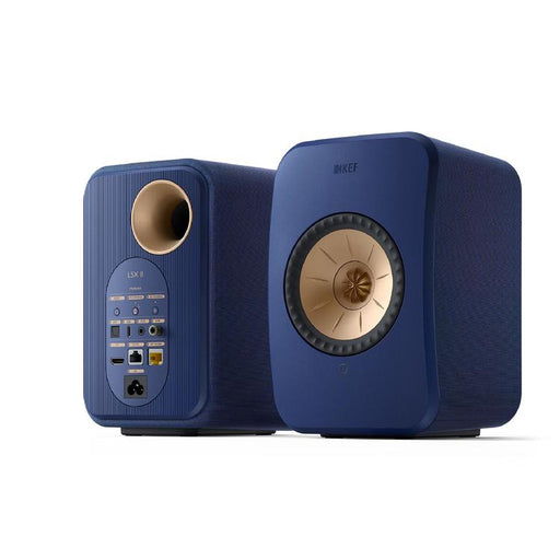KEF LSX II | Haut-parleurs HiFi Sans fil - Compacte et versatile - Bleu Cobalt - Paire-Sonxplus St-Georges
