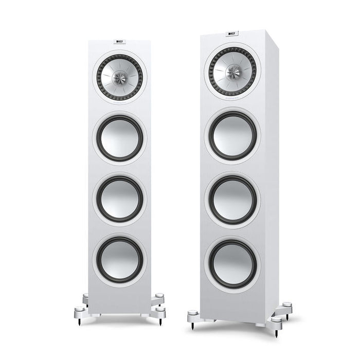 KEF Q950 | Haut-parleurs sur pieds - 2.5 Voies - Hi-Fi - Blanc Satin - Paire-Sonxplus St-Georges