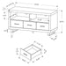 Monarch Specialties I 3250 | Meuble TV - 48" - 3 Tiroirs - Taupe foncé-Sonxplus St-Georges