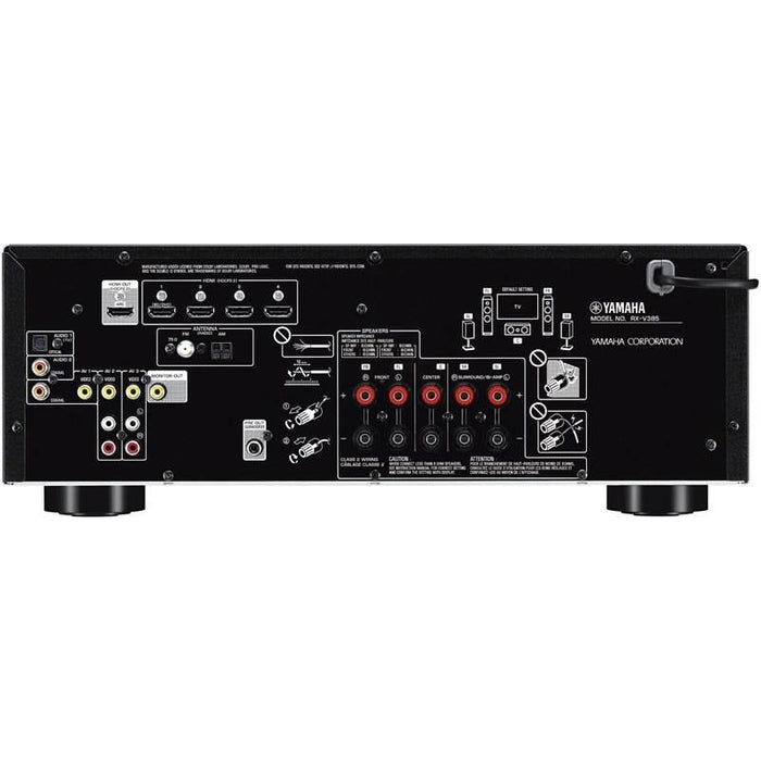 Yamaha RXV385B | Récepteur AV cinéma maison 5.1 Canaux - Bluetooth - 4K - 70W - HDMI - YPAO - Noir-Sonxplus St-Georges