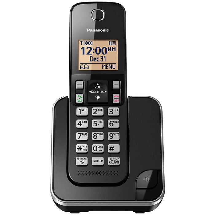 Panasonic KX-TGC380B | Téléphone sans fil - 1 combiné - Noir-Sonxplus St-Georges