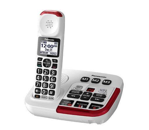 Panasonic KX-TGM470W | Téléphone sans fil - 1 combiné - Répondeur - Amplifié 2X - Blanc-Sonxplus St-Georges