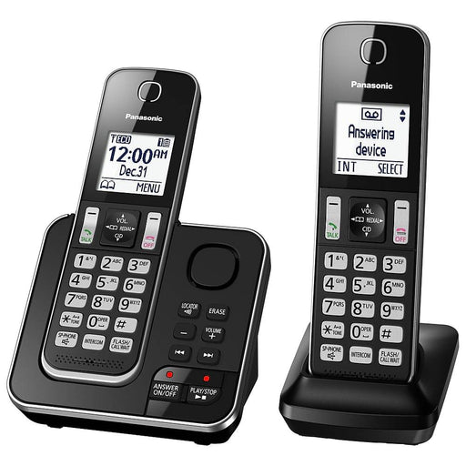 Panasonic KX-TGD392B | Téléphone sans fil - 2 combinés - Répondeur - Noir-Sonxplus St-Georges