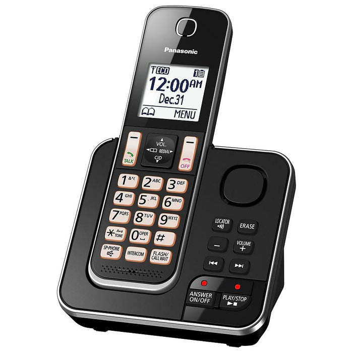 Panasonic KX-TGD392B | Téléphone sans fil - 2 combinés - Répondeur - Noir-Sonxplus St-Georges