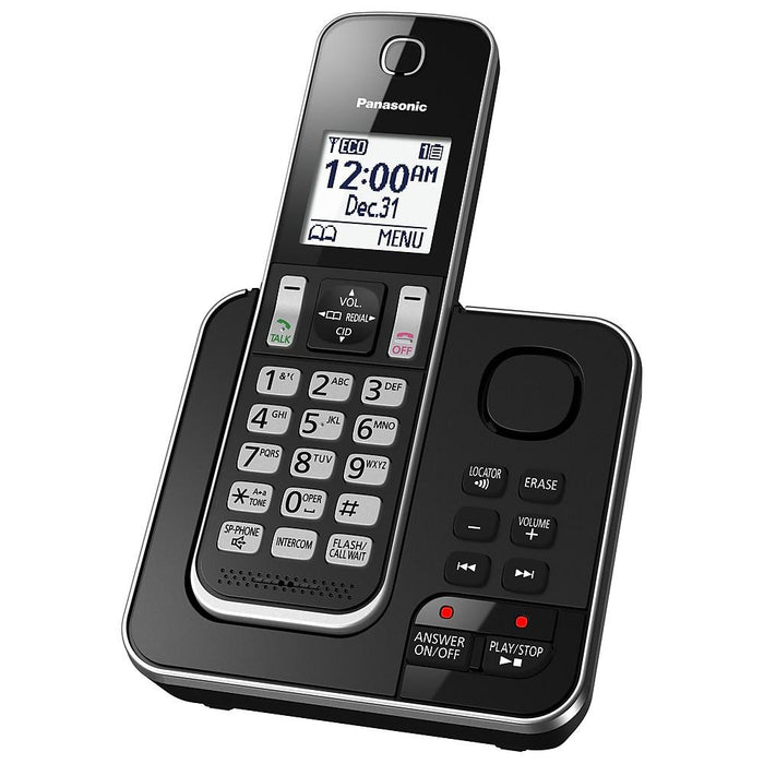 Panasonic KX-TGD392B | Téléphone sans fil - 2 combinés - Répondeur - Noir-Sonxplus St-Georges