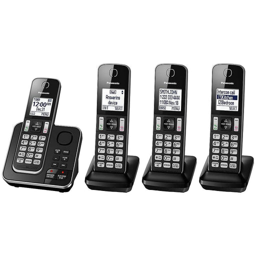 Panasonic KX-TGD394B | Téléphone sans fil - 4 combinés - Répondeur - Noir-Sonxplus St-Georges