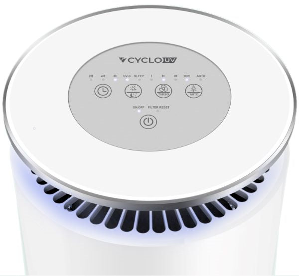 Cyclo UV 310C | Purificateur d'air portatif aux Ultraviolets - WiFi - Débit d’air jusqu’à 135 PCM - Blanc-Sonxplus St-Georges