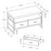 Monarch Specialties I 2871 | Meuble TV - 48" - 2 Tiroirs de rangement - Métal noir - Imitation bois Gris-Sonxplus St-Georges